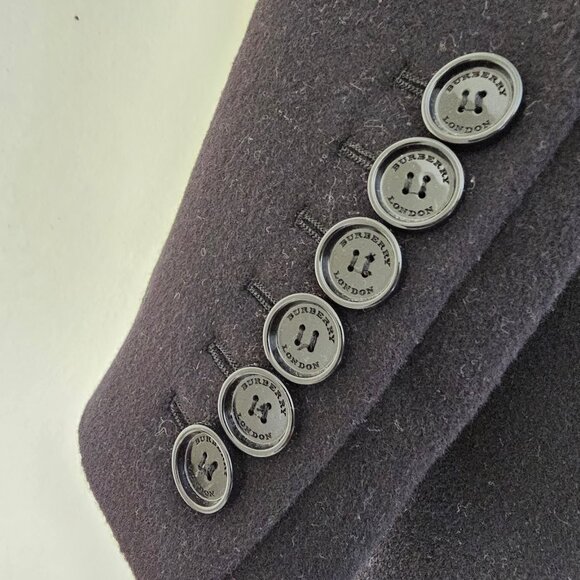 Burberry London Wool Cashmere Coat - Black - Sz UK2/US0/IT34 - Picture 8 of 16